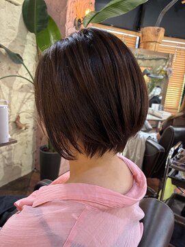 ロッソバイアルター 鎌取(ROSSO by aL-ter) ミニウルフ/デジタルパーマ/チェリーブラウン[おゆみ野/鎌取]