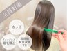 『艶髪&髪質改善』カット+ダメージレス縮毛矯正+髪質改善TR ￥24200