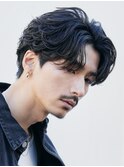 梅田ニュアンスパーマカルマパーマセンターパートガイルヘア緩め