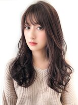 20代30代　暗髪でもかわいい♪ロングパーマヘア 【AFLOAT  忍 】