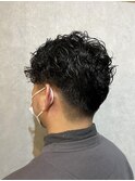 刈り上げパーマスタイル
