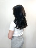 暗髪アッシュグレー/ブリーチなし