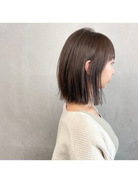 タグ(#tag) #切りっぱなしボブ×アッシュベージュ