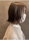 ぱつ切り外ハネボブ×似合わせインナーカラー