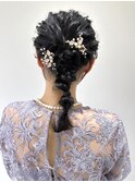 【FOLK】結婚式ヘアアレンジ☆似合わせ華やか編み下ろし♪