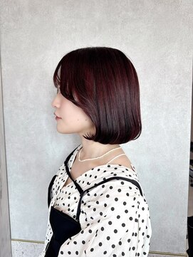 ルームバイシー 新宿(Loom. by Sea) 韓国ボブ×ショコラアッシュ【ふんわりカール/髪質改善/新宿】