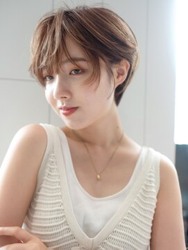 アルバム 渋谷パルコ(ALBUM) ショートヘア_斜めバンググレージュカラー_69344