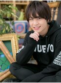 黒髪で好感度UP斜めバングマッシュヘアc5志木20代30代40代