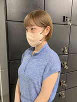 ヘアー アイス 御器所本店(HAIR ICI) 10代20代★大人かわいいダブルカラーブリーチミルクティーカラー