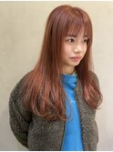 ダブルカラーピンクベージュケアブリーチカラーハイトーンカラー