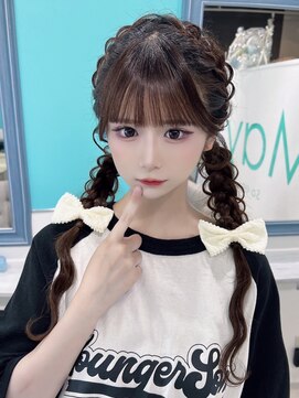 ドットハリス(.Hallis) 三つ編みツイン　ヘアセット　ヘアアレンジ　ヘアメ