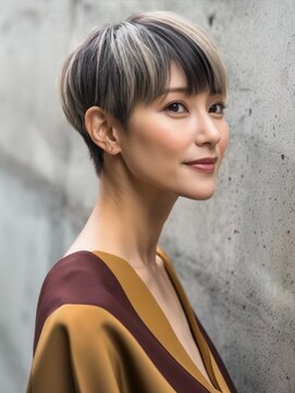 アルトリスト(Altruist Aging×HAIR&SPA) ☆イメチェンピンクベージュアンブレラカラー前髪クールショート