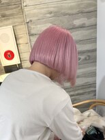 ヲタク(wotaku.)&nbsp;ペールピンク暖色カラー内巻きボブダブルカラーハイトーンカラー