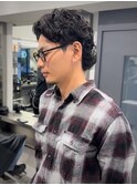 神保町ラフカールブルーブラックメンズスパイキーショートmen's