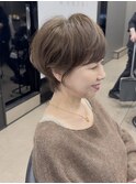 40代50代60代白髪マッシュショートボブ大人美人くびれ髪質改善