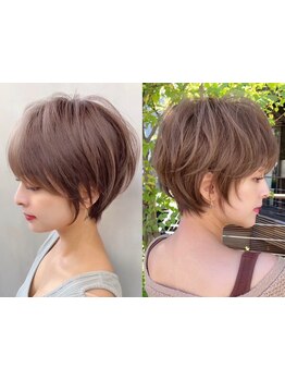 【平日限定】小顔魅せカット＋髪質改善カラー＋トリートメント￥7,480～／最旬スタイルをお手頃価格で！