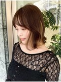 ハイライトバレイヤージュダブルカラーショートカット