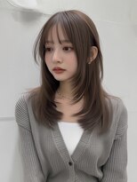 ハナレ(hanare)&nbsp;レイヤーロング/顔まわりレイヤー/シースルーバング/透明感/清須