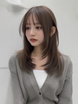 ハナレ(hanare) レイヤーロング/顔まわりレイヤー/シースルーバング/透明感/清須