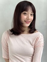 ザックラフィネ(ZACC raffine)&nbsp;レイヤーカット/ミディアムヘア/シースルーバング/縮毛矯正