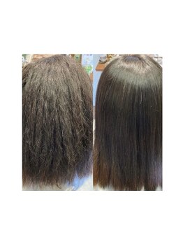 <24時間営業>≪髪質改善×縮毛矯正≫が叶う”mAhalo hair”栄養を補給しながらうねりやクセを伸ばします◎