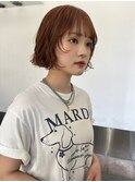 ベージュカラー/ボブ/顔まわりレイヤー/前髪/イメチェン