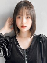 リヤン 表参道(lyann)&nbsp;モテ髪薄めバングミディアムレイヤーカット20代30代40代◎