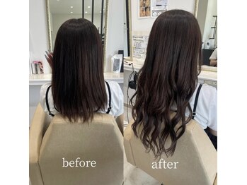 ボムドゥアー(bomb du a)の写真/【短時間で憧れのロングへ】人毛100％高級レミーシールで地毛のようなツヤ髪と理想の新しい自分へ♪