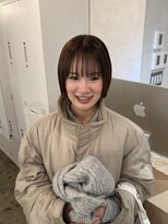 ユッカ 梅田(YUCCA) 【 YUCCA 】大人可愛い/ミニボブ/くすみベージュ