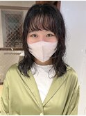 【三ツ井純】グレージュカラー 地毛風カラー ミディアムパーマ