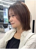 ナチュラルボブ外はねボブレイヤーボブくびれボブ外ハネボブヘア