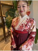 卒業式 ゆるっとシニヨン