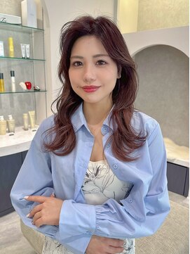 アール ヘアー デザイン(r hair design) ゆるふわロングベージュカラーブリーチしない透明感カラー