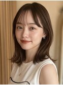 大人可愛いミディアム20代30代40代◎前髪ありくびレイヤー南越谷