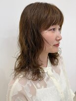 美容室ヒラトヤ 都南店&nbsp;顔周りカット韓国風ヘアオリーブカラーひし形ひし形