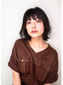 外ハネのフェザーボブ