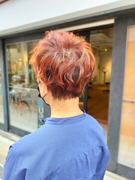 ネウィ 京橋(newi) 【uta*_girls】 satoko 白髪ぼかし×ハイライト×ショート