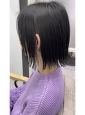 スタイリング簡単ぱつっと切りっぱなしボブ♪　