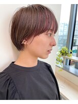 ヘアポケット スタイル店(HAIR POCKET) 丸みショート×ピンクラベンダー