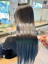 アース 東戸塚店(HAIR & MAKE EARTH) 20代30代40代髪質改善ストレート　艶感アッシュブラック