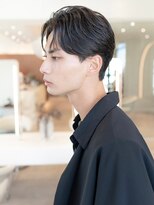 アッシュブラック/マッシュパーマ/刈り上げ/ツーブロック