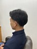 【しっかり白髪染め】カット＋顔そり＋カラー　9350円→8850円