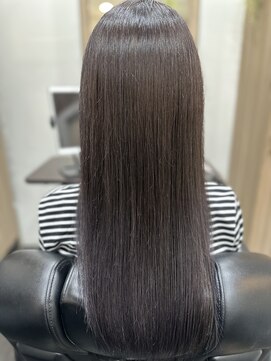 エニィ 池袋西口(Any) 黒髪/グレーベージュ/レイヤーロング/前髪パーマ/池袋