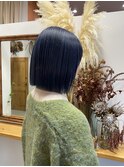 navy blue × bob