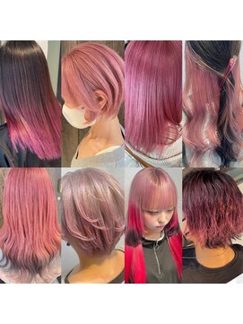アジールヘア 池袋東口店(agir hair) ハイトーンデザインピンクカラー☆ 池袋池袋東口