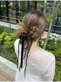 カチモリ風お呼ばれヘアアレンジ