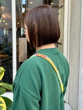 モク 大阪梅田店(MOK) 【ミニボブ】ハイライトがアクセント◎