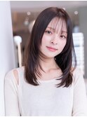 20代30代ミディアム顔周りレイヤーカット髪質改善トリートメント