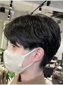 メンズセンターパート