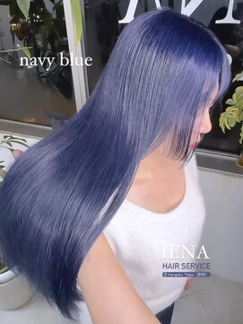 イエナ 渋谷(IENA) デザインカラーケアブリーチダブルカラーネイビーブルーカラー